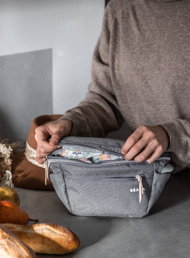 Torba dla mamy 2w1 Biarritz Heather grey / Beaba