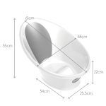 Wanienka z odpływem i piankowym oparciem - pink / Shnuggle Baby