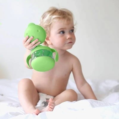 Kubek niewysypek, pojemnik na przekąski - Tweat Green / Ubbi