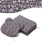 Pościel dziecięca BAWEŁNA Flowers Black / Cosy Cott