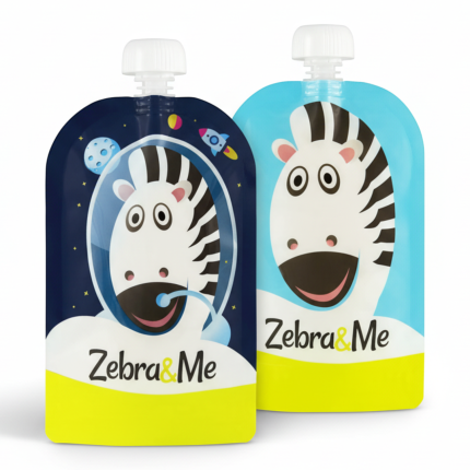 Wielorazowe saszetki do karmienia Astronauta I x2 / Zebra & Me