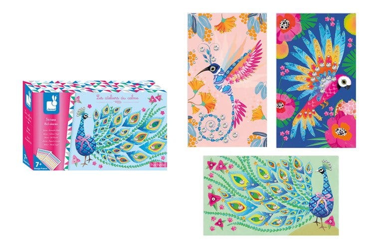 Zestaw artystyczny czarodziejskie cyrkonie - Piękne ptaki 7+ /Janod