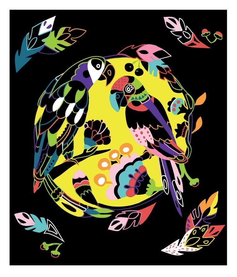 Zestaw kreatywny do zdrapywania - Zwierzęta świata 5+ / Janod