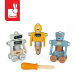 Drewniane roboty do składania ze śrubokrętem Brico'kids / Janod