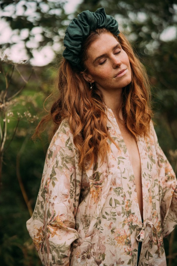 Royal Headband Linen Pine Green / Looks by LUKS