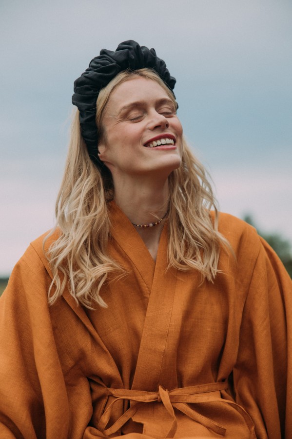 Royal Headband Linen Black / Looks by LUKS