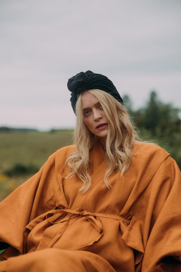 Turban No.2 Velvet Black Diamond RÓŻNE ROZMIARY / Looks by LUKS