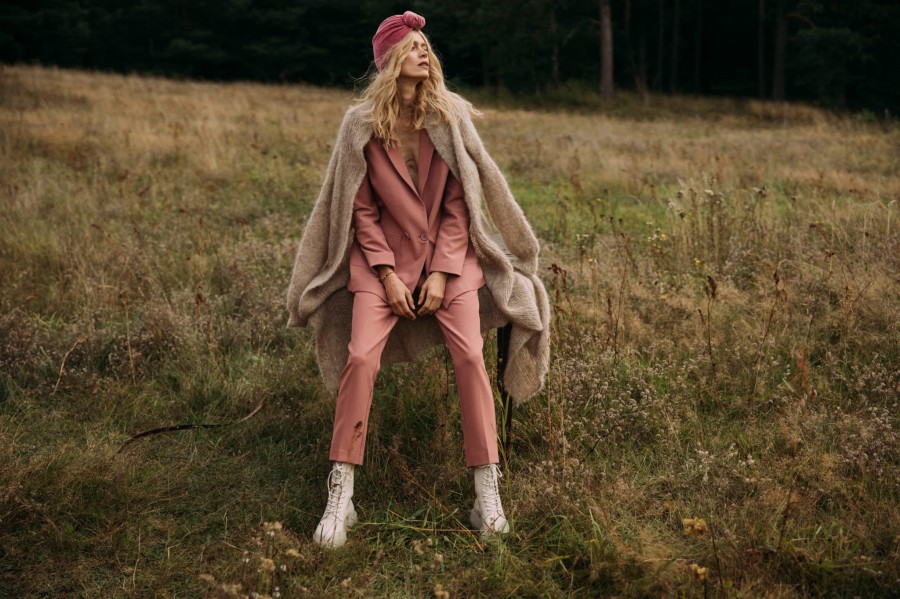 Turban No.2 Velvet Dusty Pink RÓŻNE ROZMIARY / Looks by LUKS