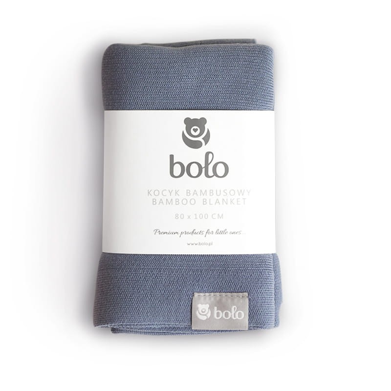 Lekki kocyk bambusowy 80×100 – niebieski / Bolo