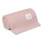 Bambusowy kocyk powder pink 80x100 - chain / My MEMI