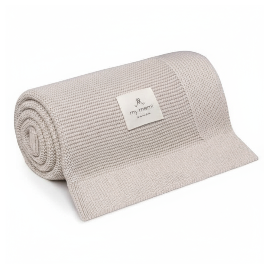 Bambusowy kocyk light beige 80x100 - classic / My Memi