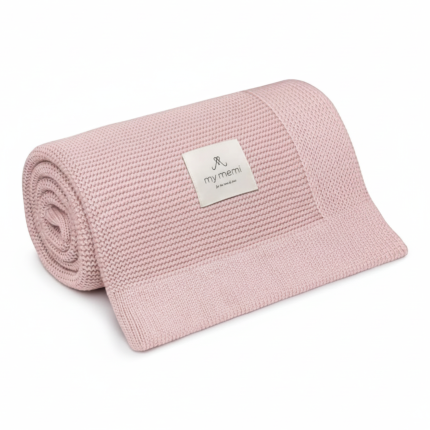 Bambusowy kocyk powder pink 80x100 - classic / My Memi