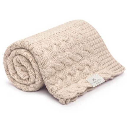 Kocyk WARKOCZ ze 100% wełny merino warm beige - premium collection/ My Memi