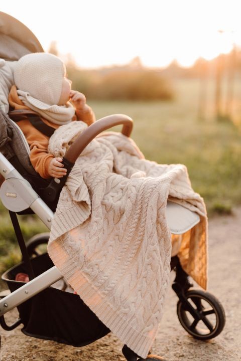 Kocyk WARKOCZ ze 100% wełny merino warm beige - premium collection/ My Memi