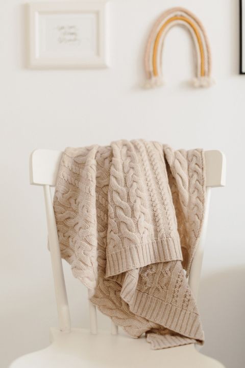 Kocyk WARKOCZ ze 100% wełny merino warm beige - premium collection/ My Memi