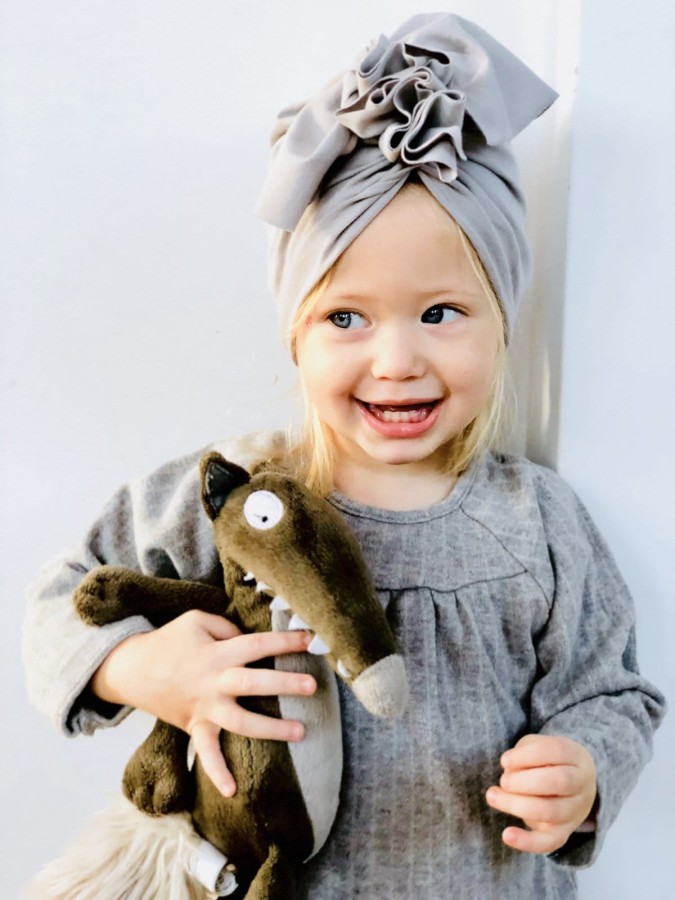 Turban Organic Cloud Grey RÓŻNE ROZMIARY / Looks by LUKS