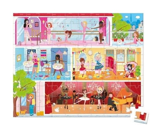 Puzzle w walizce Akademia tańca 100 elementów 6+ / Janod