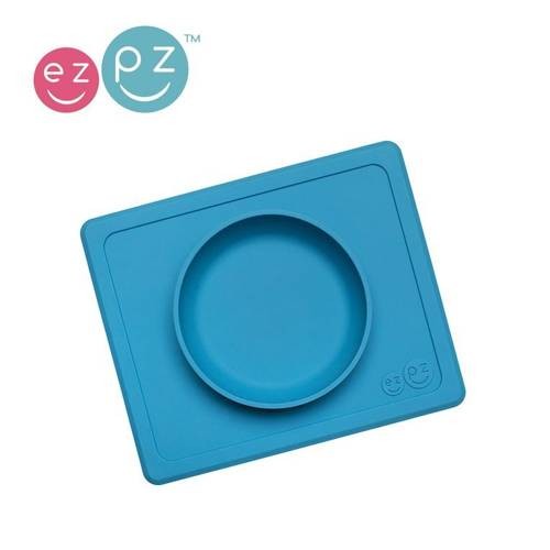 Silikonowa miseczka z podkładką 2w1 Mini Bowl niebieski / EZPZ