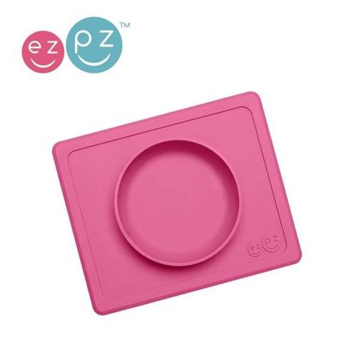 Silikonowa miseczka z podkładką 2w1 Mini Bowl różowy / EZPZ