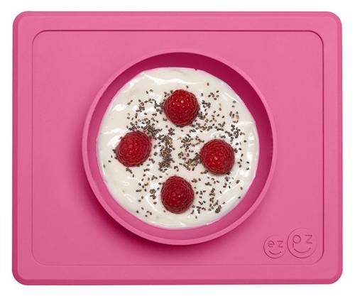 Silikonowa miseczka z podkładką 2w1 Mini Bowl różowy / EZPZ