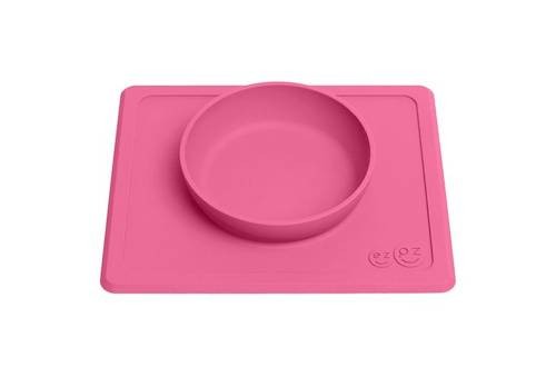 Silikonowa miseczka z podkładką 2w1 Mini Bowl różowy / EZPZ