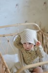 Kocyk bambusowy z kapturkiem 90x90 light beige / My Memi