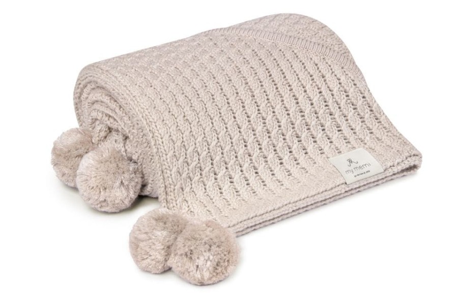 Kocyk bambusowy z kapturkiem 90x90 light beige / My Memi