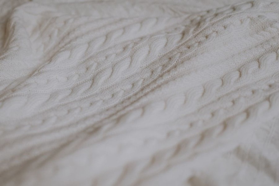 Kocyk WARKOCZ ze 100% wełny merino cream - premium collection/ My Memi