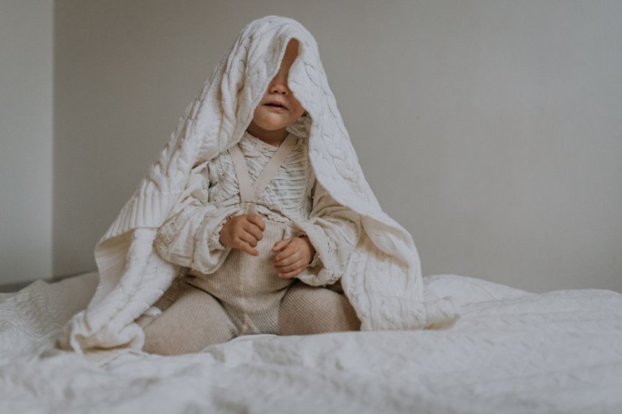 Kocyk WARKOCZ ze 100% wełny merino cream - premium collection/ My Memi