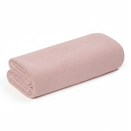 Bambusowy otulacz, lekki kocyk z jonami srebra 100x100 powder pink / My Memi