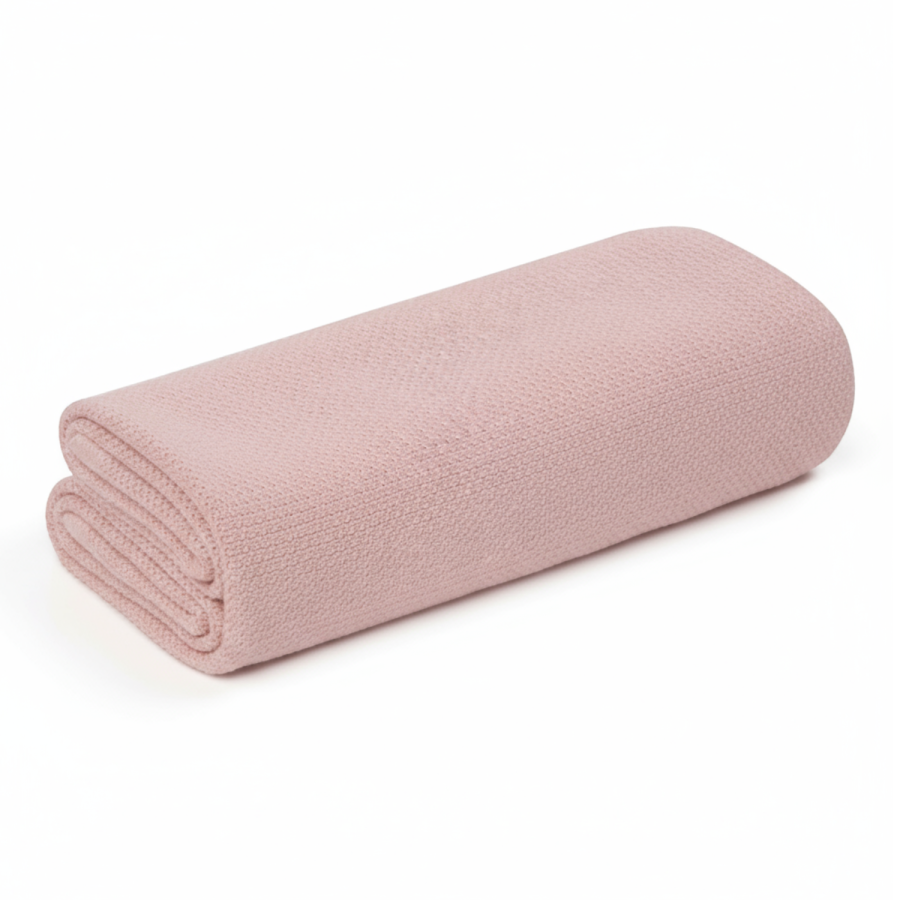 Bambusowy otulacz / lekki kocyk z jonami srebra 100x100 powder pink / My Memi