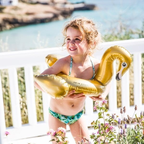 Dmuchany Łabędź gold / The Swim Essentials