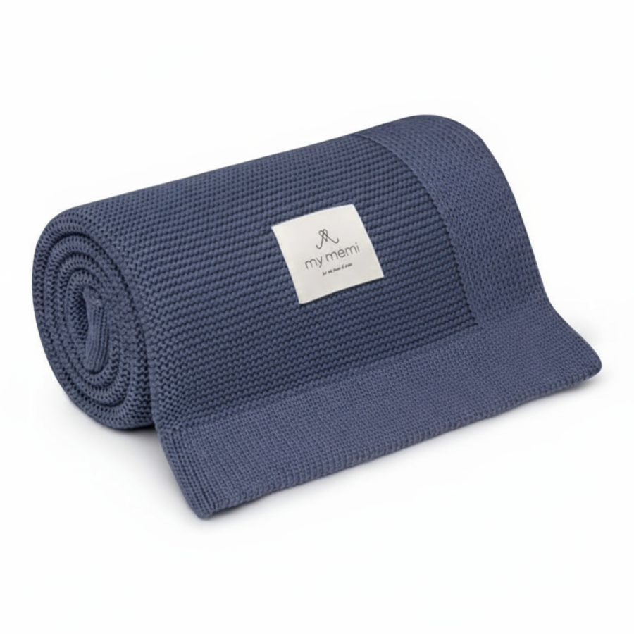 Bambusowy kocyk denim 80x100 - classic / My Memi