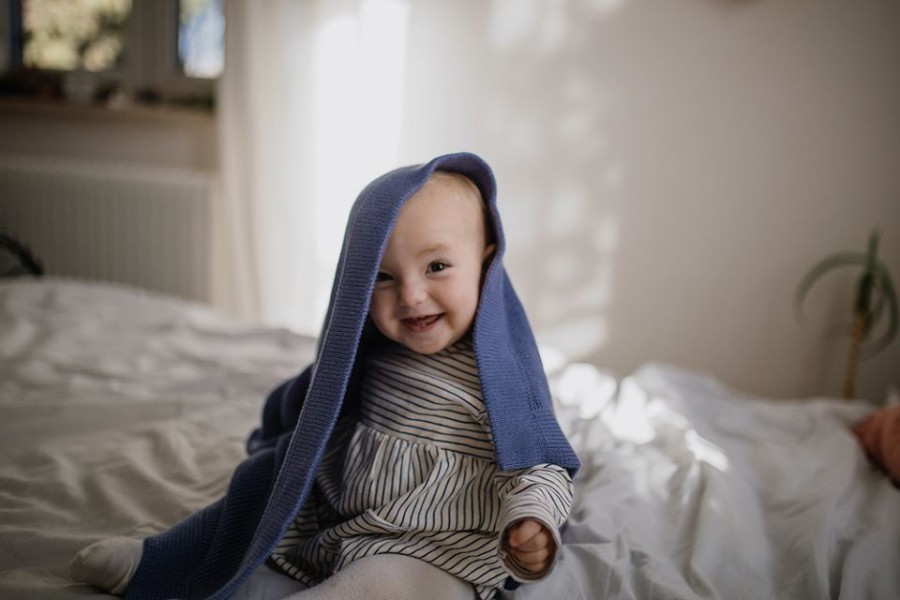 Bambusowy kocyk denim 80x100 - classic / My Memi