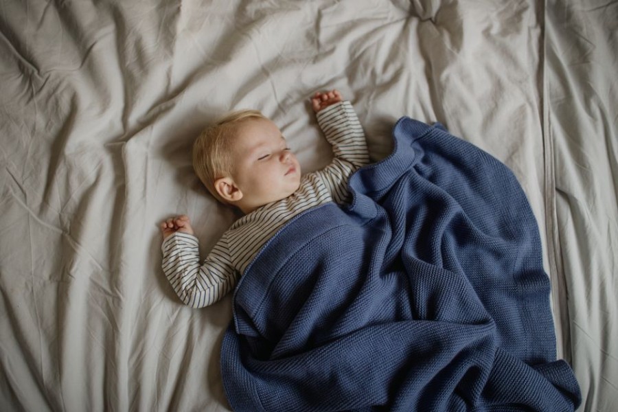 Bambusowy kocyk denim 80x100 - classic / My Memi