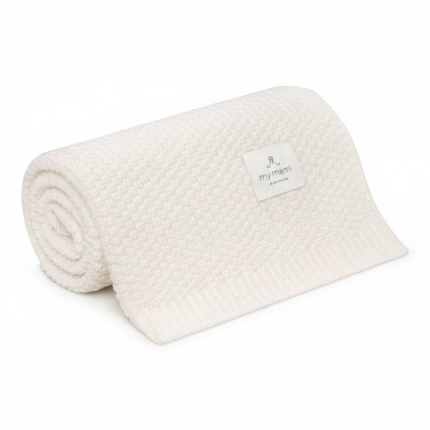 Kocyk ze 100% wełny merino cream - premium collection / My Memi