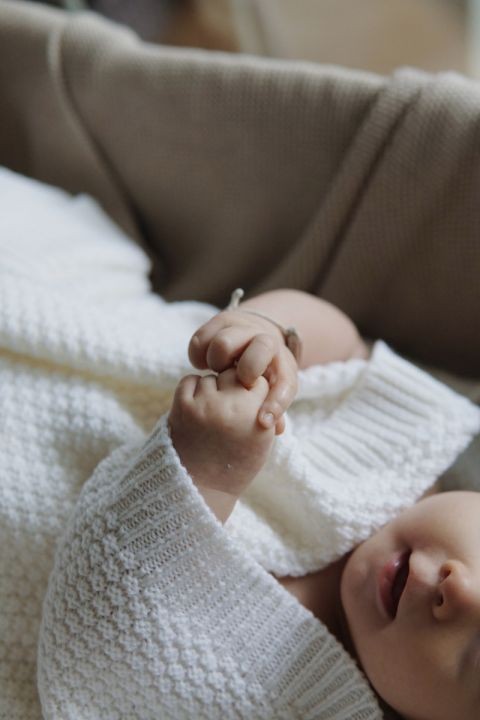 Kocyk ze 100% wełny merino cream - premium collection / My Memi