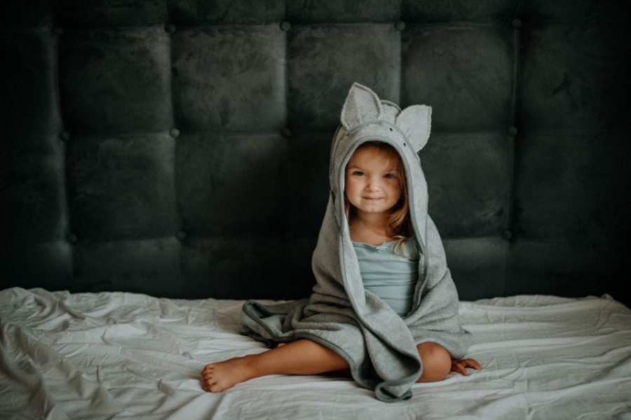 Bambusowy ręcznik light grey - rabbit / My Memi