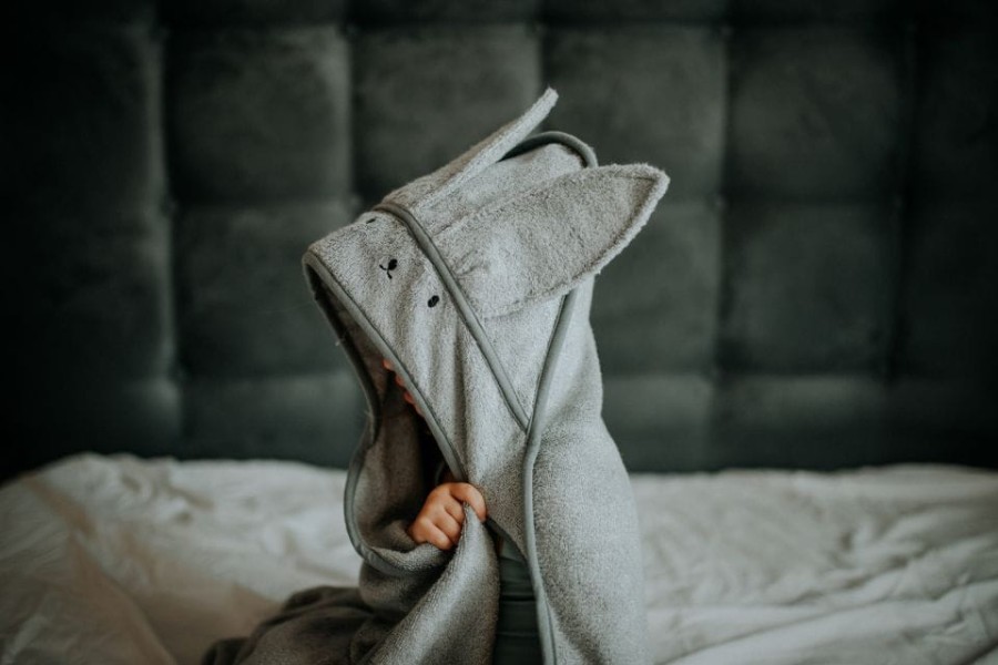 Bambusowy ręcznik light grey - rabbit / My Memi