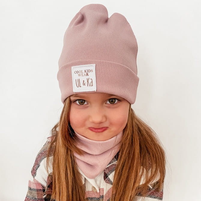 Zestaw czapka + komin/apaszka prążkowana POWDER LINE różne rozmiary / UL&KA