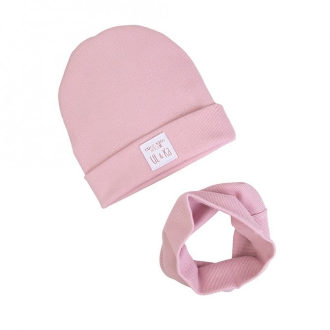 Zestaw czapka + komin/apaszka prążkowana POWDER LINE różne rozmiary / UL&KA