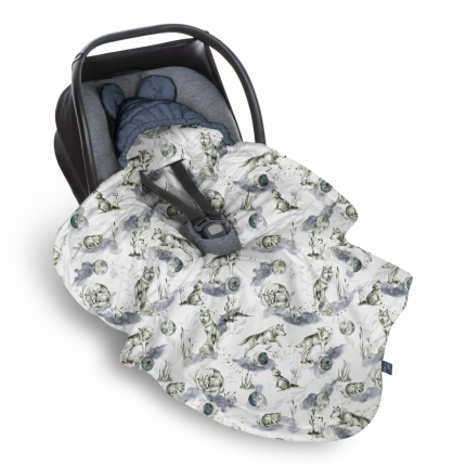 Kocyk do fotelika - Wolf - Moonlight Shadow / BabySteps