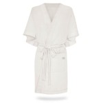 Szlafrok/kimono LINEN dla kobiet w ciąży i dla mam - Cloud Dancer / BabySteps