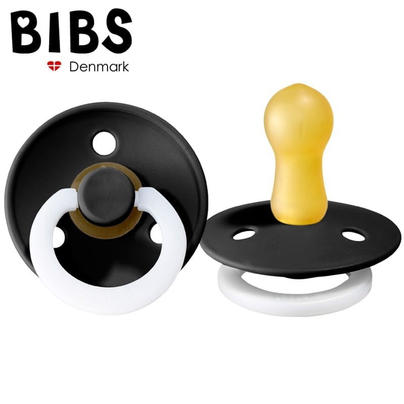 BIBS - BLACK GLOW IN DARK rozmiary