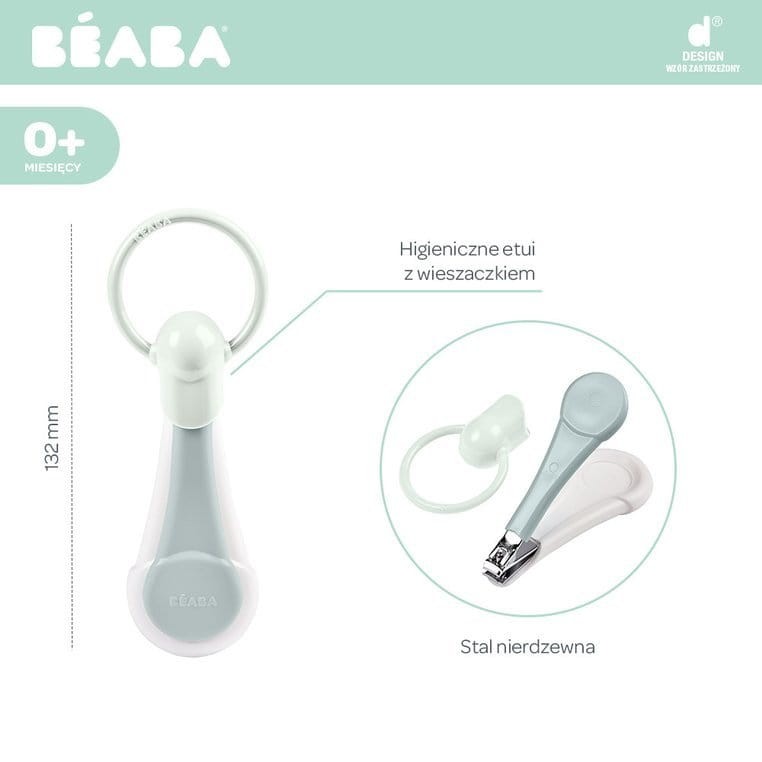 Cążki do paznokci w etui Green Blue / Beaba