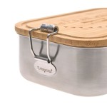 Lunchbox ze stali nierdzewnej z bambusową pokrywką - Garden Explorer / Lassig
