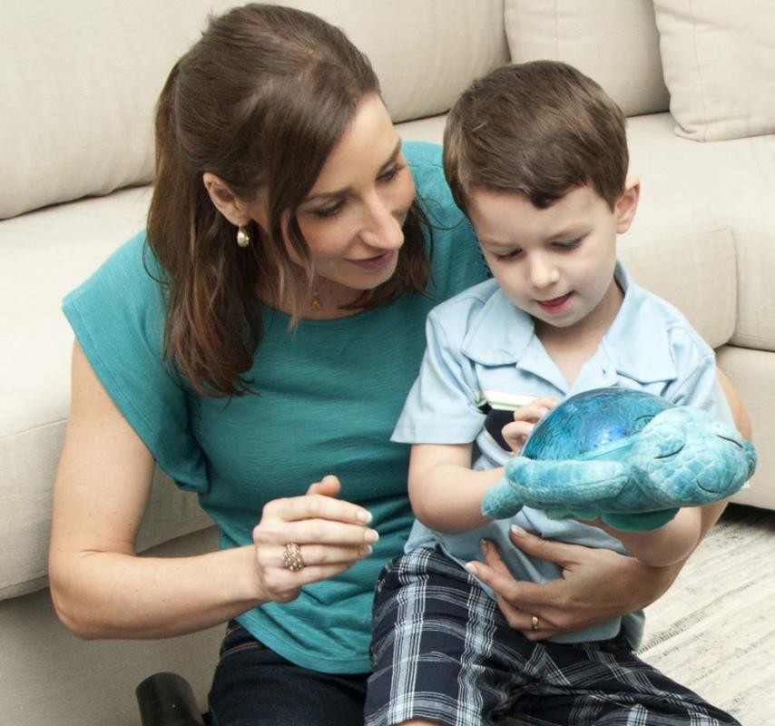 Lampka Tranquil Turtle Ocean - niebieski żółw / Cloud b