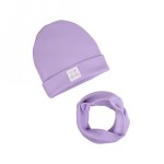 Zestaw czapka + komin/apaszka prążkowana LILA LINE różne rozmiary / UL&KA