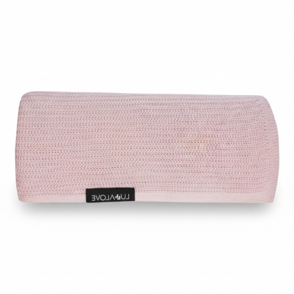 Lekki, dzianinowy kocyk - mgiełka Pudrowy róż / Lullalove