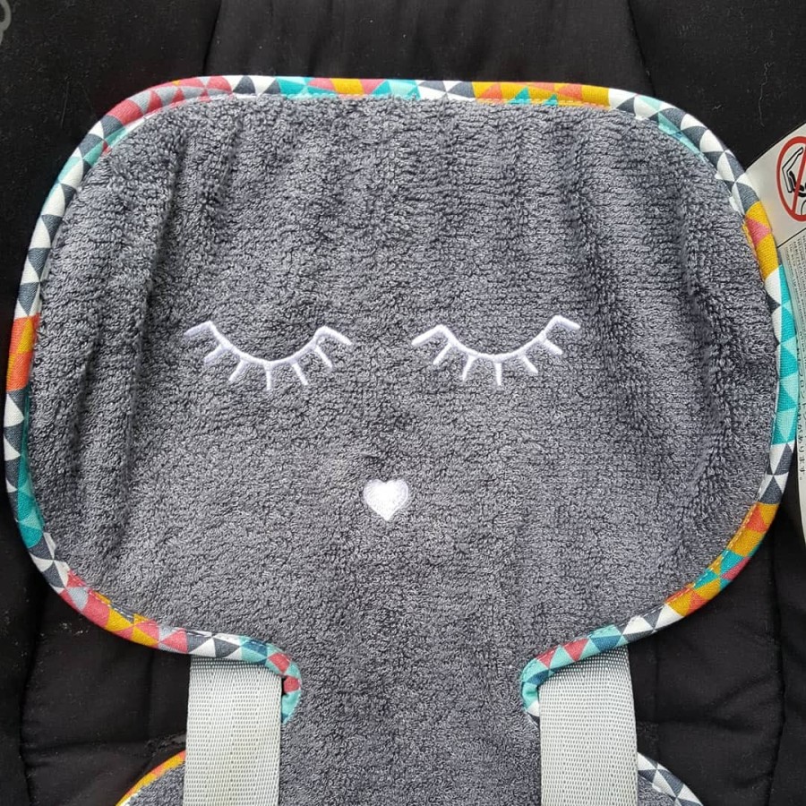 Wkładka bambusowa do fotelika GREY & ETHNIC 0-12 miesięcy / Pink no more